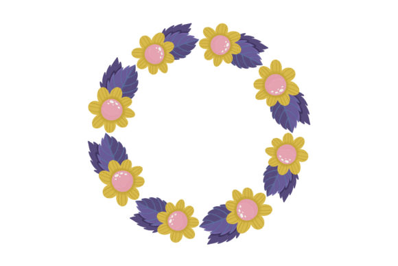 Circle Floral Frame Wedding: Elegant Design for Every Project