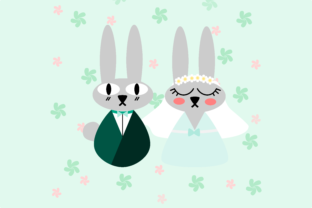 Designing Whimsy: The Cute Bunny Couple Wedding Illustration