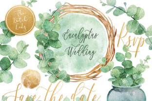 Designing with Nature: The Eucalyptus Wedding Card Clipart Set