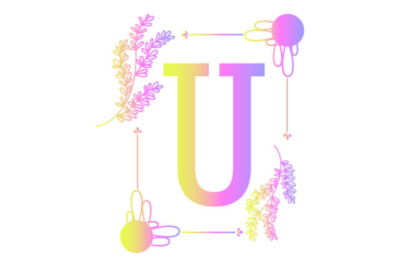 Elegant Monogram Wedding Illustration Letter Art