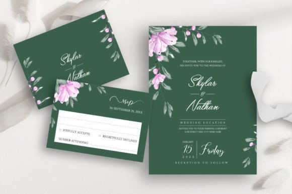 Elegant Sage Green Wedding Invitation Templates