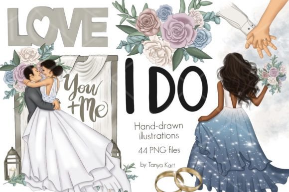 I Do Clipart & Wedding Patterns: Elevate Your Designs