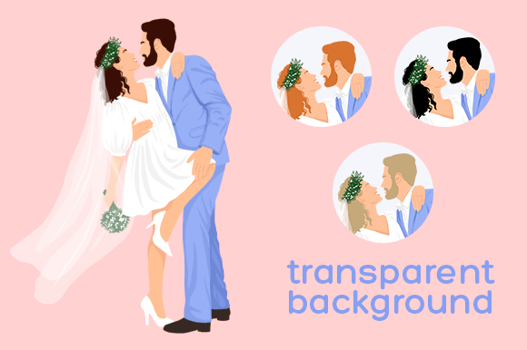 Modern Wedding Illustration: A Gentle Touch for Your Celebration