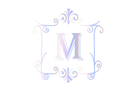 Monogram Illustration Font Wedding Art: Elegant Design Assets