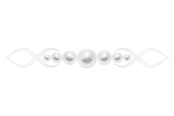 Pearl Divider: Decorative Bead Wedding C Font for Elegant Design