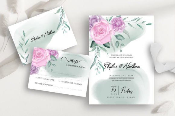 Rose Floral Foliage Wedding Invitation: A Designer's Dream Asset
