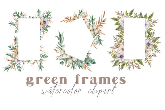 Watercolor Wedding Floral Frames Clipart: Elevate Your Designs