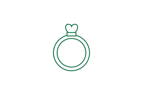 Wedding Ring Line Flat Icon Illustration: A Design Asset for Modern Projects